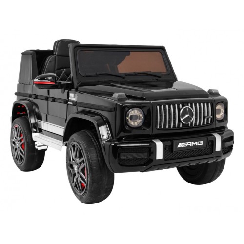 Mercedes AMG G63 pre deti Lakovaný Čierny + Diaľkové ovládanie + MP3 LED + Pomalý štart + EVA + Pásy