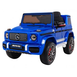 Mercedes AMG G63 pre deti Lakovaný Modrý + Diaľkové ovládanie + MP3 LED + Pomalý štart + EVA + Pásy