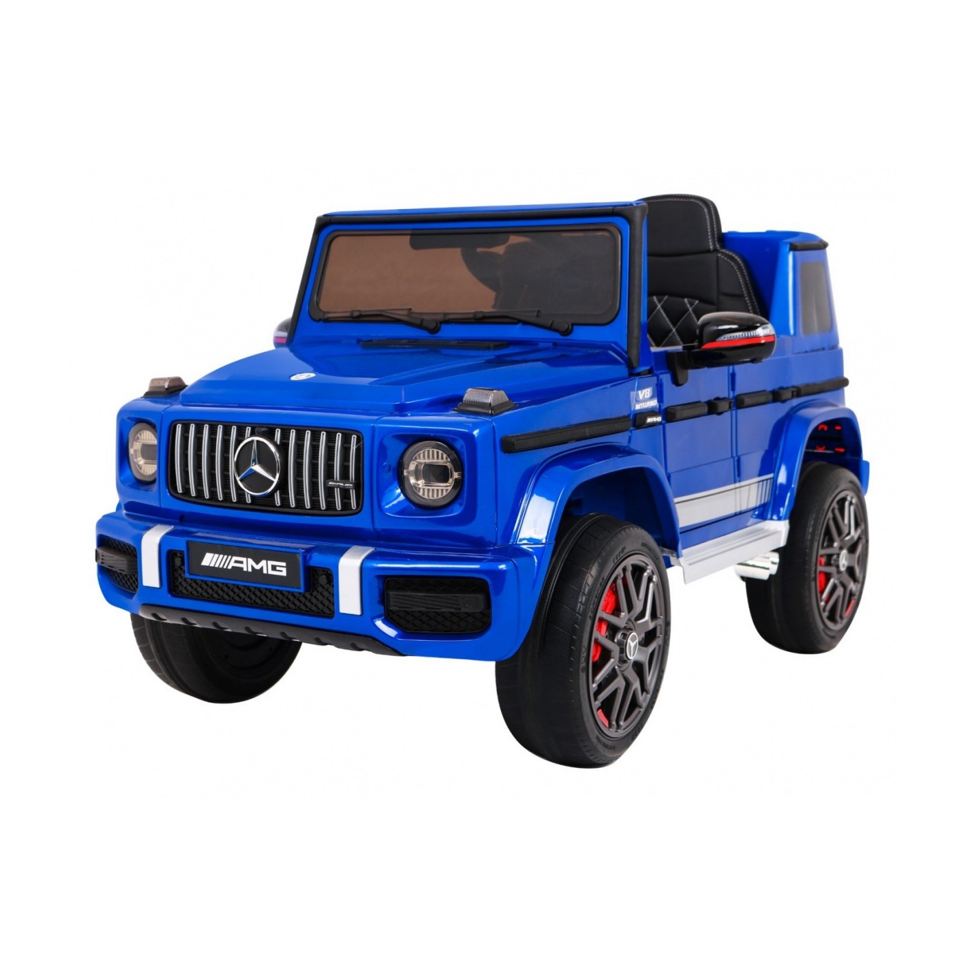 Mercedes AMG G63 pre deti Lakovaný Modrý + Diaľkové ovládanie + MP3 LED + Pomalý štart + EVA + Pásy