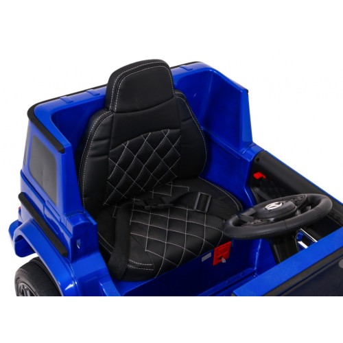 Mercedes AMG G63 pre deti Lakovaný Modrý + Diaľkové ovládanie + MP3 LED + Pomalý štart + EVA + Pásy