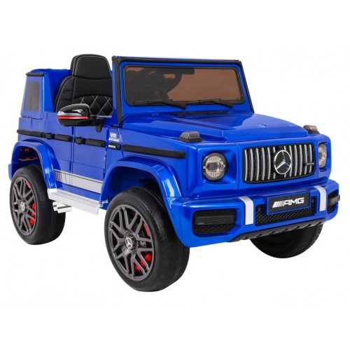 Mercedes AMG G63 pre deti Lakovaný Modrý + Diaľkové ovládanie + MP3 LED + Pomalý štart + EVA + Pásy