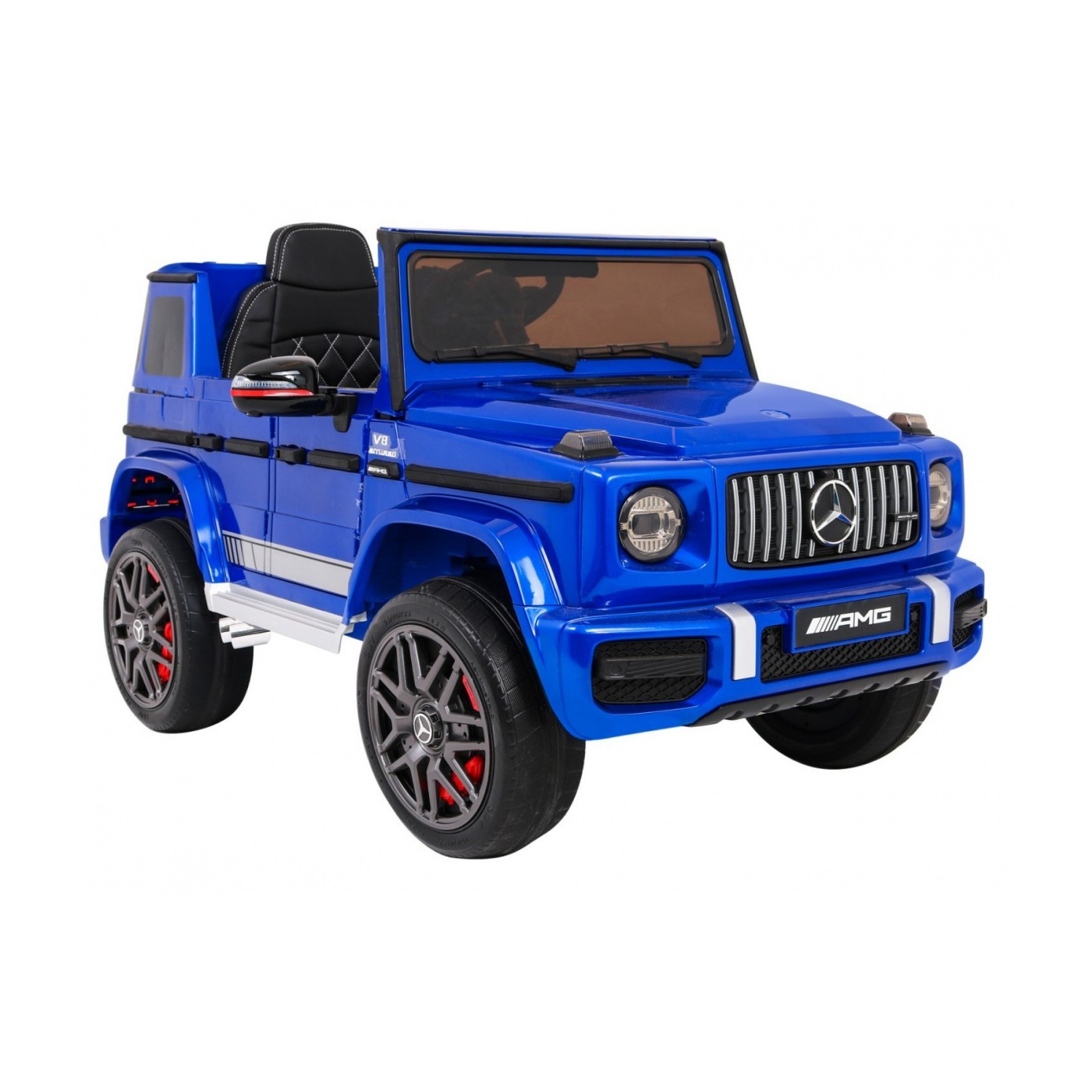 Mercedes AMG G63 pre deti Lakovaný Modrý + Diaľkové ovládanie + MP3 LED + Pomalý štart + EVA + Pásy