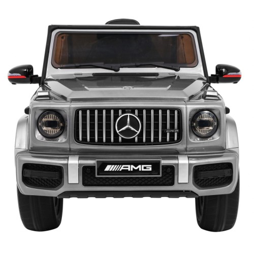 Mercedes AMG G63 pre deti Lakovaný Strieborný + Diaľkové ovládanie + MP3 LED + Pomalý štart + EVA + Pásy