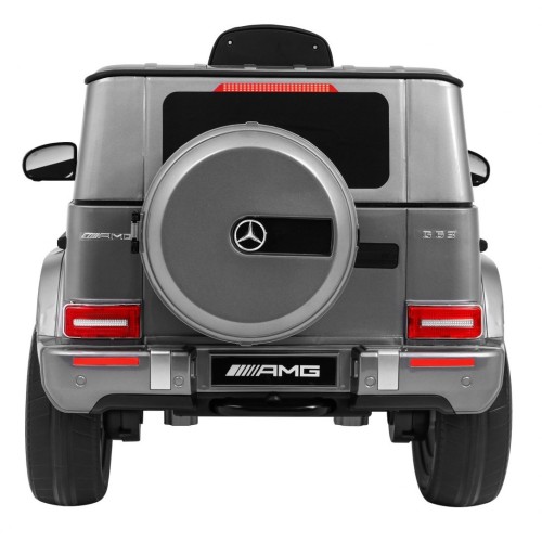 Mercedes AMG G63 pre deti Lakovaný Strieborný + Diaľkové ovládanie + MP3 LED + Pomalý štart + EVA + Pásy