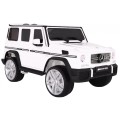 Auto na batériu Mercedes AMG G65 pre deti Biely + Lakovaný + Batožinový priestor + Svetlá Zvuky