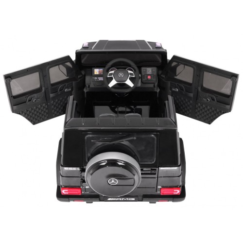Auto na batériu Mercedes AMG G65 pre deti Čierny + Lakovaný + Batožinový priestor + Svetlá Zvuky