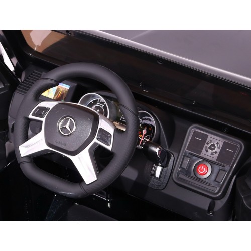Auto na batériu Mercedes AMG G65 pre deti Čierny + Lakovaný + Batožinový priestor + Svetlá Zvuky