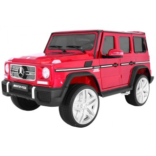 Auto na batériu Mercedes AMG G65 pre deti Červený + Lakovaný + Batožinový priestor + Svetlá Zvuky