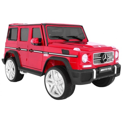 Auto na batériu Mercedes AMG G65 pre deti Červený + Lakovaný + Batožinový priestor + Svetlá Zvuky