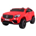 Auto Mercedes GLC 63S pre deti Červený + Pohon 4x4 + MP4 + LED + Ekokoža + Pomalý štart + EVA