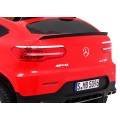 Auto Mercedes GLC 63S pre deti Červený + Pohon 4x4 + MP4 + LED + Ekokoža + Pomalý štart + EVA