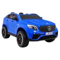 Auto Mercedes GLC 63S pre deti Modrý + Pohon 4x4 + MP4 + LED + Ekokoža + Pomalý štart + EVA