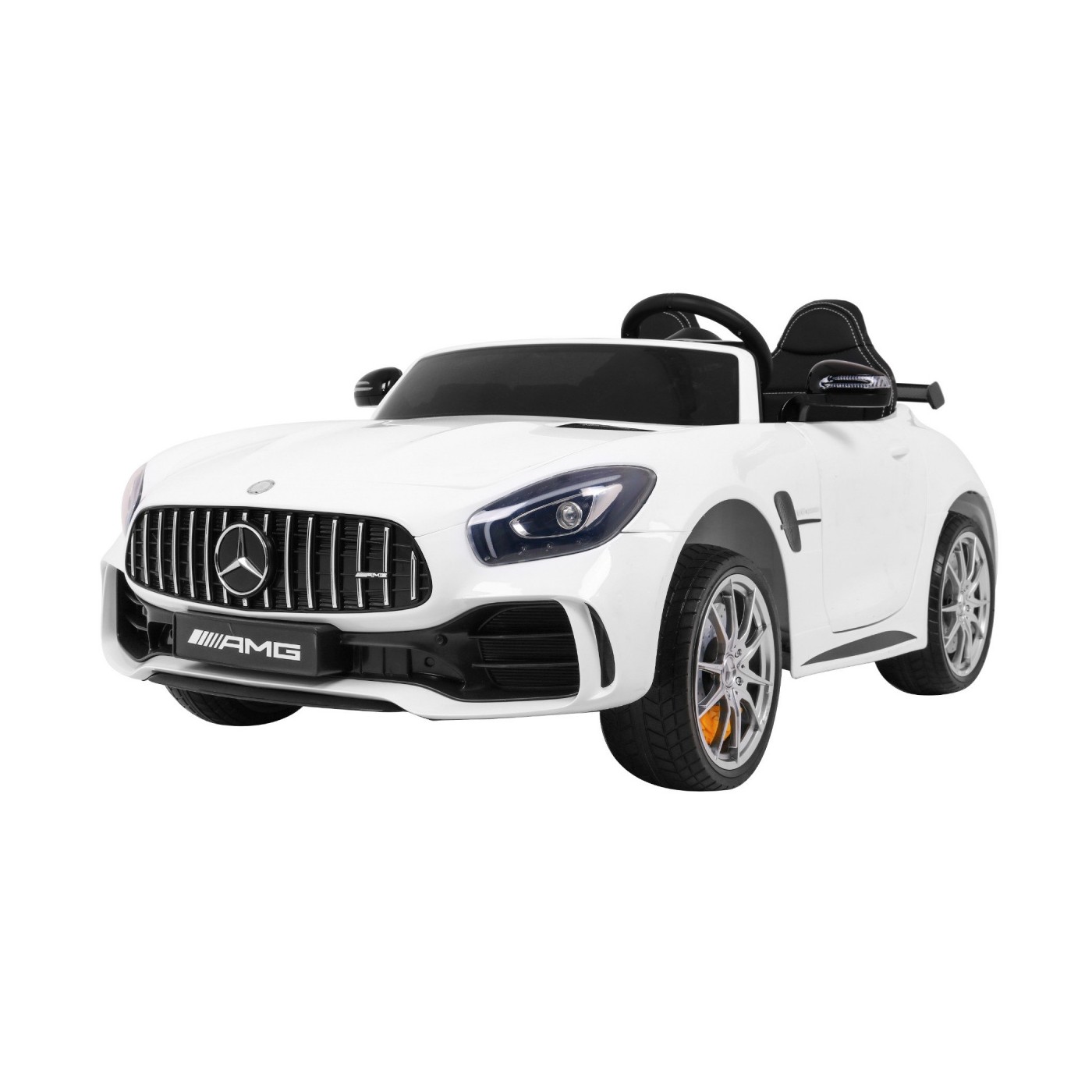 Mercedes-Benz GT R pre deti Lakovaný Biely + Pohon 4x4 + Vetráčik + Diaľkové ovládanie + EVA + MP3 LED