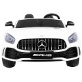 Mercedes-Benz GT R pre deti Lakovaný Biely + Pohon 4x4 + Vetráčik + Diaľkové ovládanie + EVA + MP3 LED