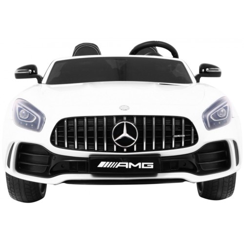 Mercedes-Benz GT R pre deti Lakovaný Biely + Pohon 4x4 + Vetráčik + Diaľkové ovládanie + EVA + MP3 LED