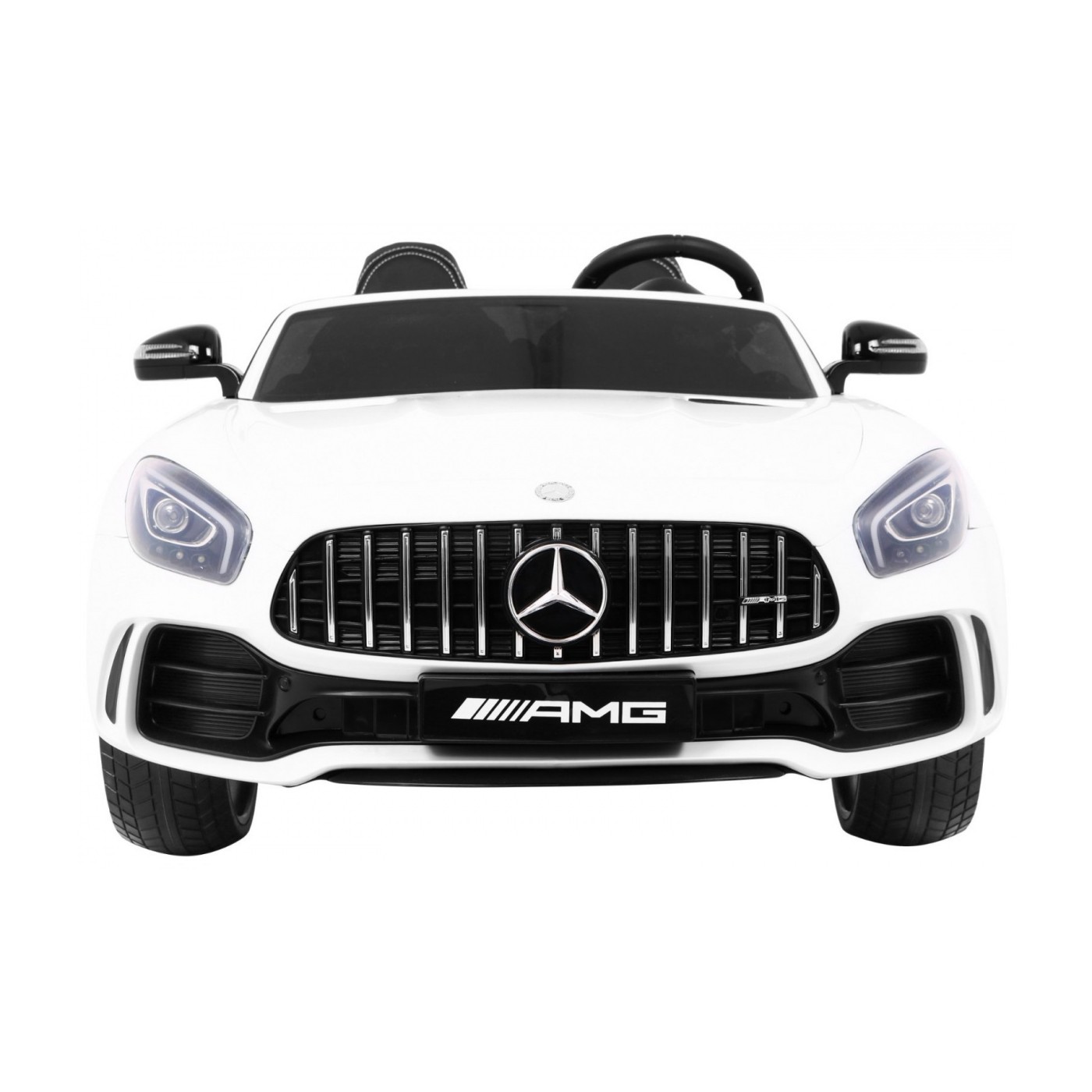 Mercedes-Benz GT R pre deti Lakovaný Biely + Pohon 4x4 + Vetráčik + Diaľkové ovládanie + EVA + MP3 LED