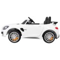 Mercedes-Benz GT R pre deti Lakovaný Biely + Pohon 4x4 + Vetráčik + Diaľkové ovládanie + EVA + MP3 LED