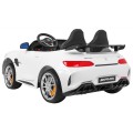Mercedes-Benz GT R pre deti Lakovaný Biely + Pohon 4x4 + Vetráčik + Diaľkové ovládanie + EVA + MP3 LED