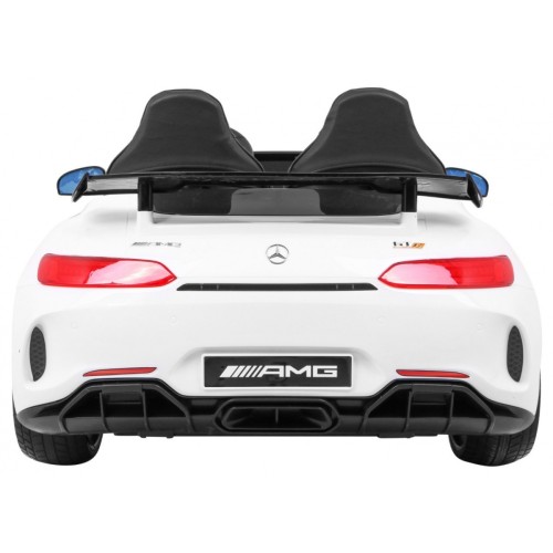 Mercedes-Benz GT R pre deti Lakovaný Biely + Pohon 4x4 + Vetráčik + Diaľkové ovládanie + EVA + MP3 LED