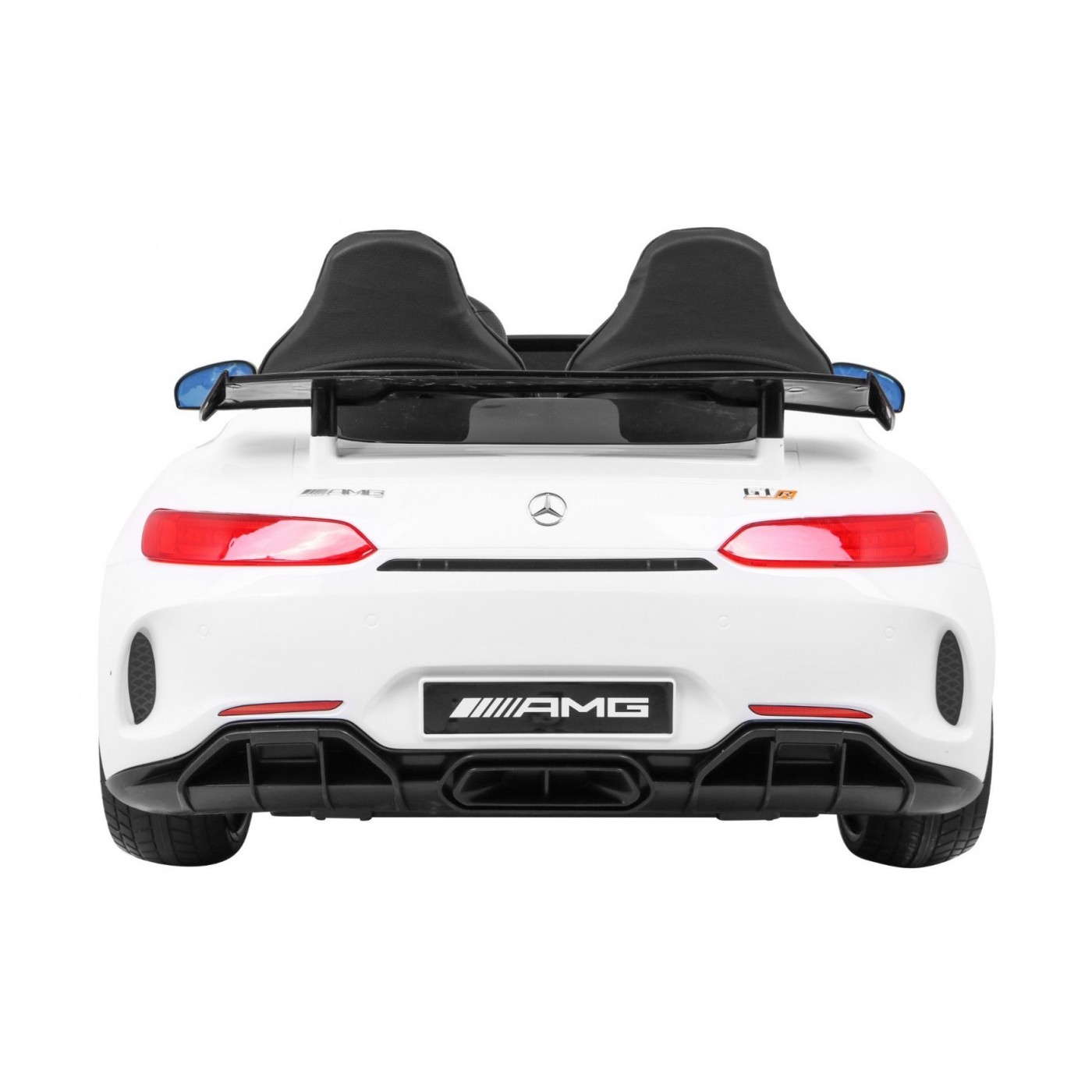 Mercedes-Benz GT R pre deti Lakovaný Biely + Pohon 4x4 + Vetráčik + Diaľkové ovládanie + EVA + MP3 LED