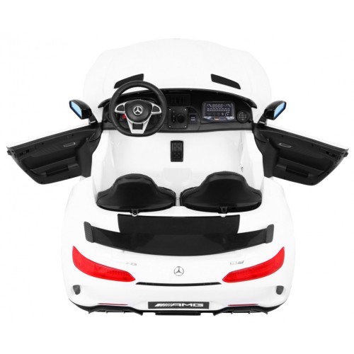 Mercedes-Benz GT R pre deti Lakovaný Biely + Pohon 4x4 + Vetráčik + Diaľkové ovládanie + EVA + MP3 LED