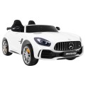 Mercedes-Benz GT R pre deti Lakovaný Biely + Pohon 4x4 + Vetráčik + Diaľkové ovládanie + EVA + MP3 LED