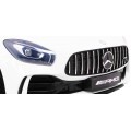 Mercedes-Benz GT R pre deti Lakovaný Biely + Pohon 4x4 + Vetráčik + Diaľkové ovládanie + EVA + MP3 LED