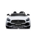 Mercedes-Benz GT R pre deti Lakovaný Biely + Pohon 4x4 + Vetráčik + Diaľkové ovládanie + EVA + MP3 LED