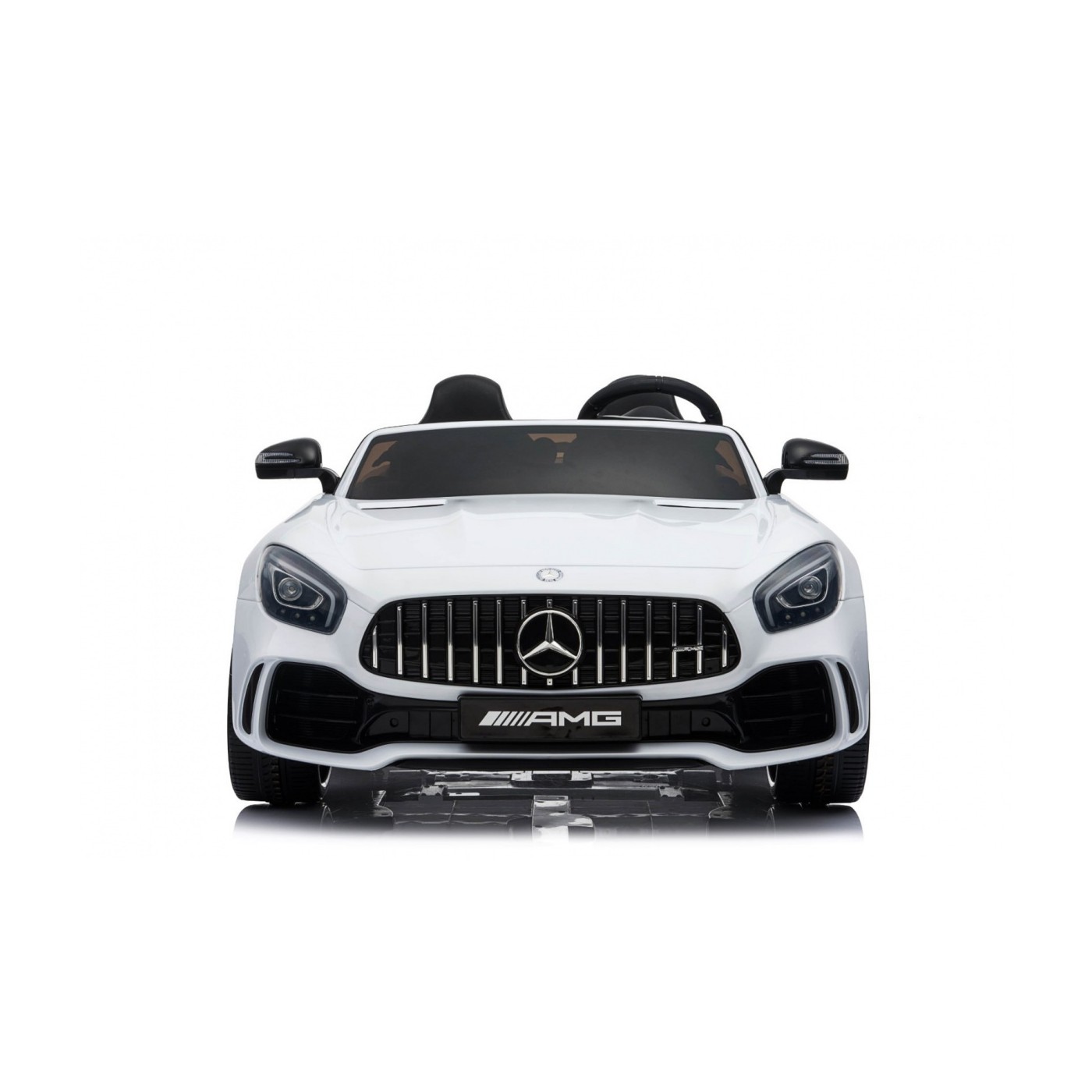 Mercedes-Benz GT R pre deti Lakovaný Biely + Pohon 4x4 + Vetráčik + Diaľkové ovládanie + EVA + MP3 LED