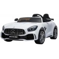 Mercedes-Benz GT R pre deti Lakovaný Biely + Pohon 4x4 + Vetráčik + Diaľkové ovládanie + EVA + MP3 LED