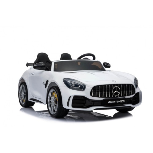 Mercedes-Benz GT R pre deti Lakovaný Biely + Pohon 4x4 + Vetráčik + Diaľkové ovládanie + EVA + MP3 LED