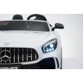 Mercedes-Benz GT R pre deti Lakovaný Biely + Pohon 4x4 + Vetráčik + Diaľkové ovládanie + EVA + MP3 LED