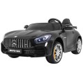 Mercedes-Benz GT R pre deti Lakovaný Čierny + Pohon 4x4 + Vetráčik + Diaľkové ovládanie + EVA + MP3 LED