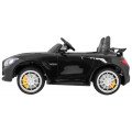 Mercedes-Benz GT R pre deti Lakovaný Čierny + Pohon 4x4 + Vetráčik + Diaľkové ovládanie + EVA + MP3 LED