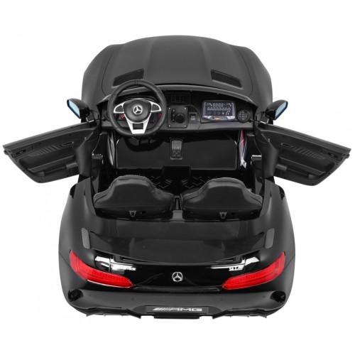 Mercedes-Benz GT R pre deti Lakovaný Čierny + Pohon 4x4 + Vetráčik + Diaľkové ovládanie + EVA + MP3 LED