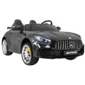 Mercedes-Benz GT R pre deti Lakovaný Čierny + Pohon 4x4 + Vetráčik + Diaľkové ovládanie + EVA + MP3 LED