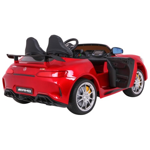 Mercedes-Benz GT R pre deti Lakovaný Červený + Pohon 4x4 + Vetráčik + Diaľkové ovládanie + EVA + MP3 LED