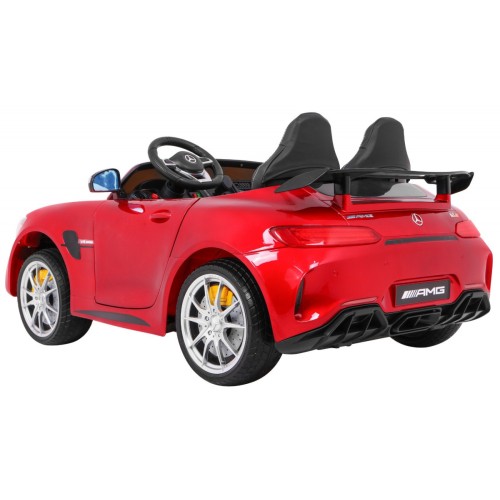 Mercedes-Benz GT R pre deti Lakovaný Červený + Pohon 4x4 + Vetráčik + Diaľkové ovládanie + EVA + MP3 LED