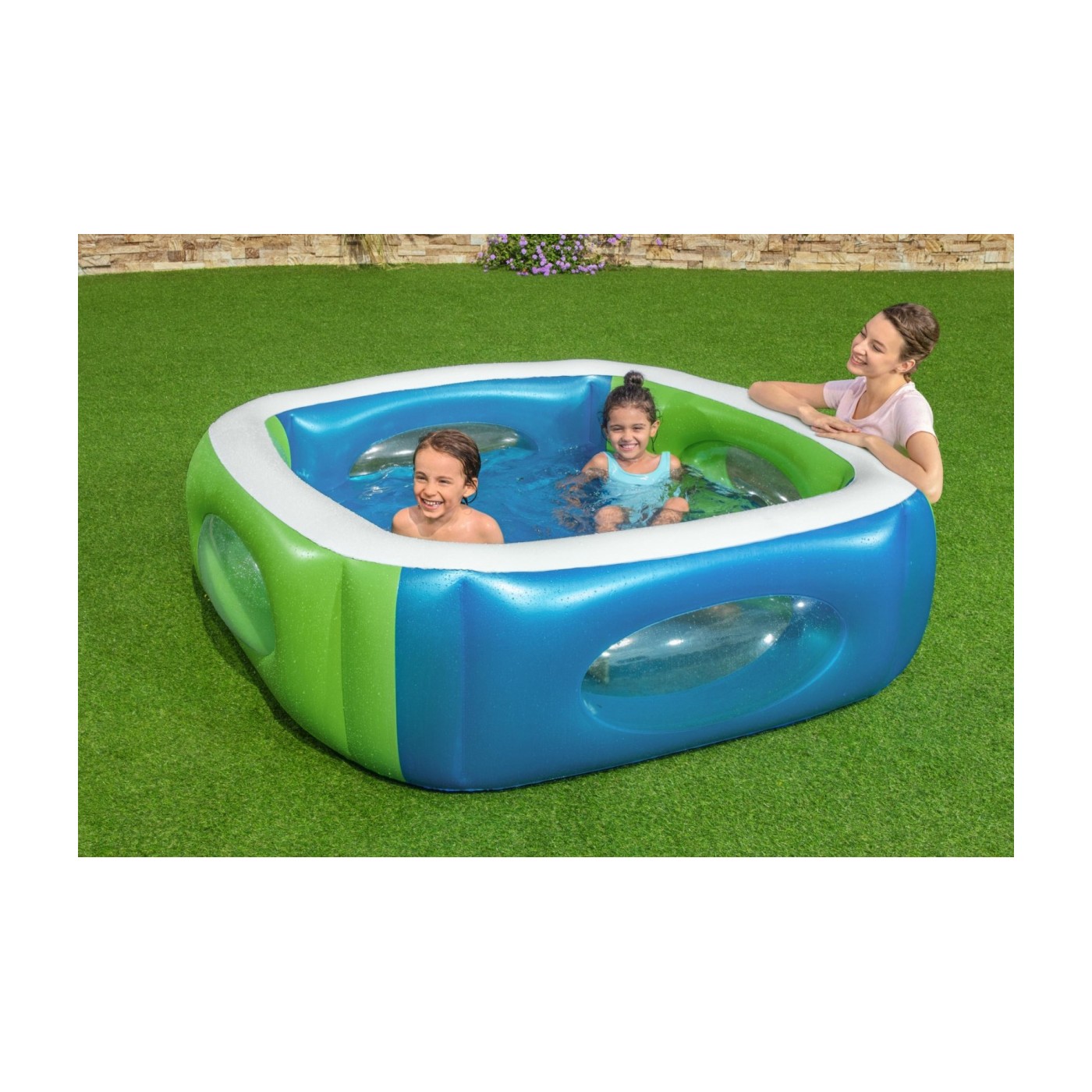 Nafukovací Bazén pre deti s Výhľadovými oknami 168x168x56 BESTWAY