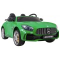 Mercedes-Benz GT R pre deti Lakovaný Zelený + Pohon 4x4 + Vetráčik + Diaľkové ovládanie + EVA + MP3 LED
