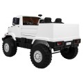 Auto na batériu Mercedes-Benz Zetros pre deti Biely + 2-miestny + Batožinový priestor + Diaľkové ovládanie