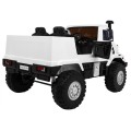 Auto na batériu Mercedes-Benz Zetros pre deti Biely + 2-miestny + Batožinový priestor + Diaľkové ovládanie