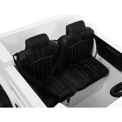 Auto na batériu Mercedes-Benz Zetros pre deti Biely + 2-miestny + Batožinový priestor + Diaľkové ovládanie