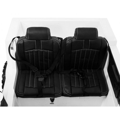 Auto na batériu Mercedes-Benz Zetros pre deti Biely + 2-miestny + Batožinový priestor + Diaľkové ovládanie