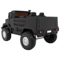 Auto na batériu Mercedes-Benz Zetros pre deti Čierny + 2-miestny + Batožinový priestor + Diaľkové ovládanie