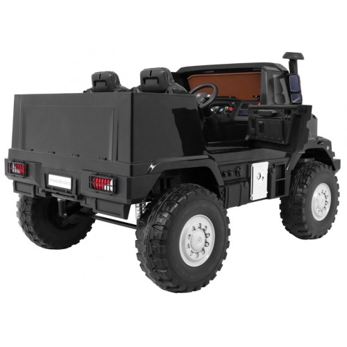 Auto na batériu Mercedes-Benz Zetros pre deti Čierny + 2-miestny + Batožinový priestor + Diaľkové ovládanie