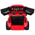 Auto na batériu Mighty Jeep pre deti Červený + 2-miestny + Pohon 4x4 + 2 batožinové priestory