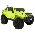 Auto na batériu Mighty Jeep pre deti Zelený + 2-miestny + Pohon 4x4 + 2 batožinové priestory