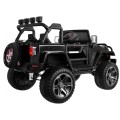 Terénne auto typu jeep Monster 4x4 pre deti Čierny + Diaľkové ovládanie + Nastaviteľné sedadlo + Pomalý štart + MP3 LED + Batoži