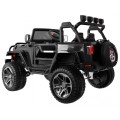 Terénne auto typu jeep Monster 4x4 pre deti Čierny + Diaľkové ovládanie + Nastaviteľné sedadlo + Pomalý štart + MP3 LED + Batoži